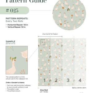 Silly Goose Removable Wallpaper, Vintage Animals Nursery Peel and Stick ...