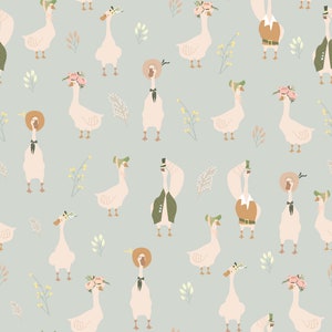 Silly Goose Removable Wallpaper, Vintage Animals Nursery Peel and Stick ...