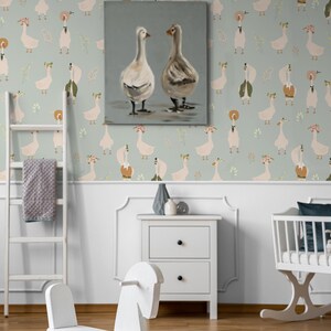 Silly Goose Removable Wallpaper, Vintage Animals Nursery Peel and Stick ...