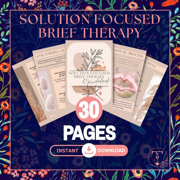 Solution Focused Brief Therapy Guide, Cheat Sheet for Therapists and Counselors, Empower Clients with Effective Solution-Focused Questions