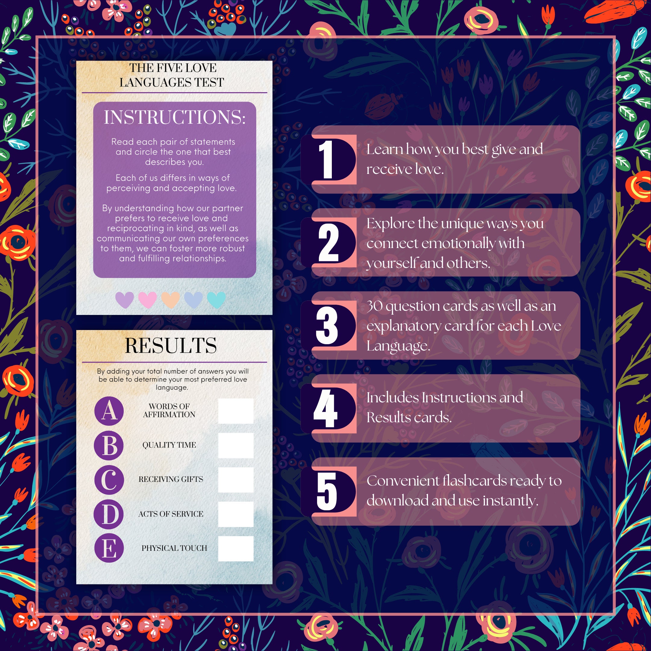 Love Languages Flashcard Quiz, Discover Your Love Language