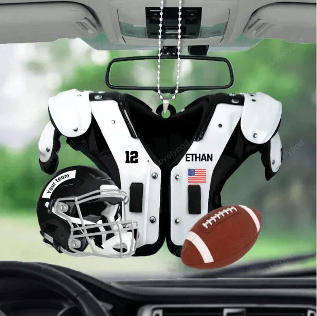 Football American Helmet & Shoulder Pad Flat Acrylic Ornament Etsy