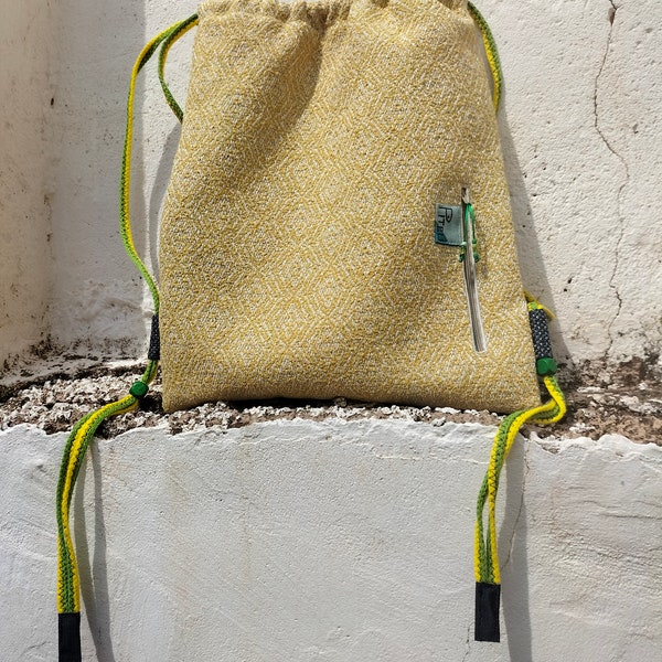 SAC À DOS CORDE jaune