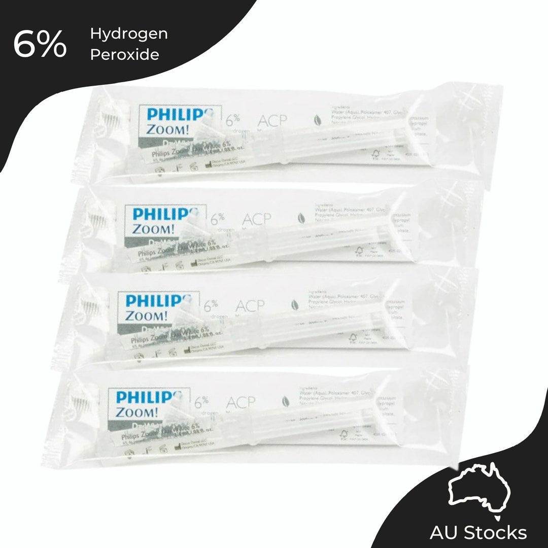 Zoom Daywhite 6 Hydrogen Peroxide Teeth Whitening Gel Bleaching 4x 2