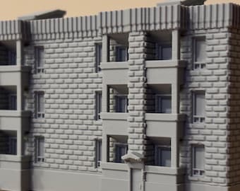 Houston-Style Apartments Number 6, 1:400 / Z / N-Scale (3D Printed Building)
