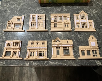 More Flamecraft Shopfronts, 8-Piece Set For Shop Tray Organizers