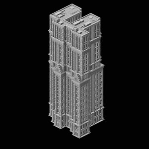 Voxel Suites, 400-Scale (3D Printed Building)