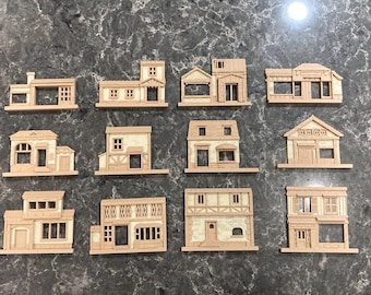 Original Flamecraft Shopfronts, 12-Piece Set For Shop Tray Organizers