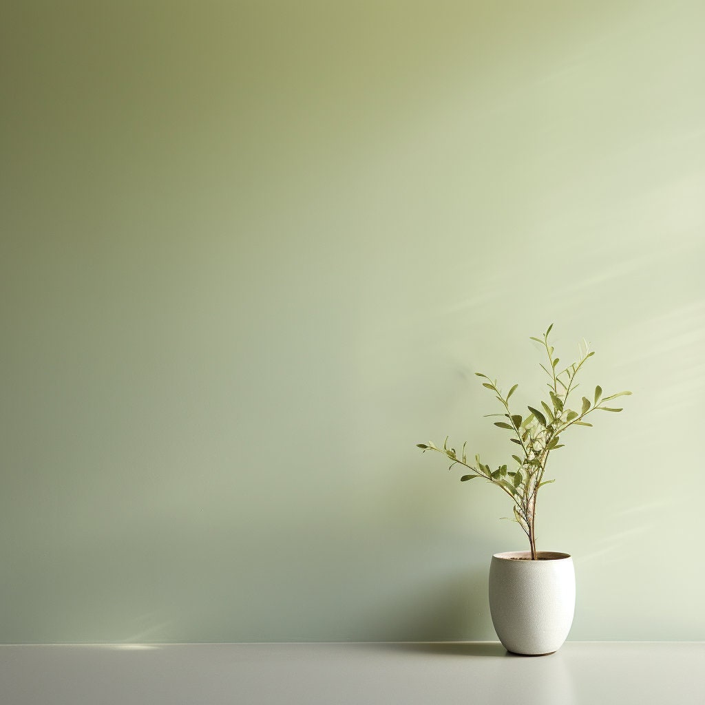 Simple Minimalist Green Home Wall Virtual Background | Zoom Background Room | Zoom Backgrounds ...