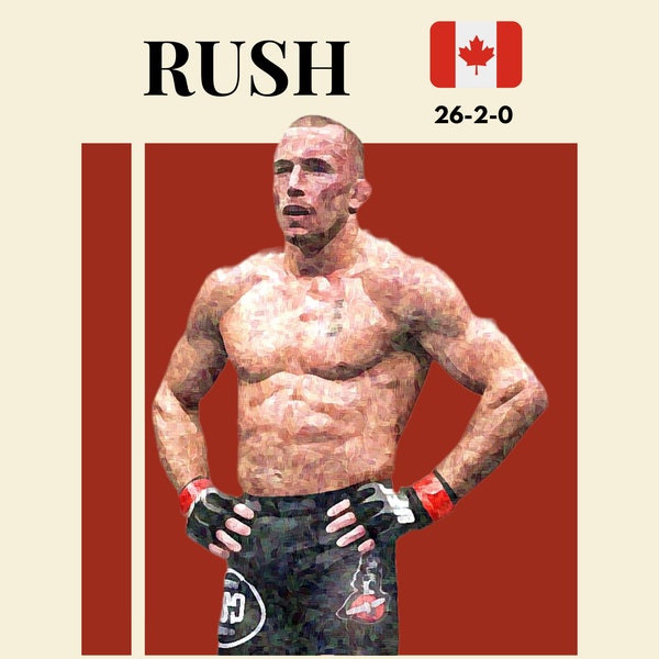 Georges St Pierre, GSP, St-Pierre, Carteles de UFC, Descarga digital, Arte de pared de MMA, Regalo de ufc, Impresión de luchador, Regalos para él, Regalo del Día del Padre