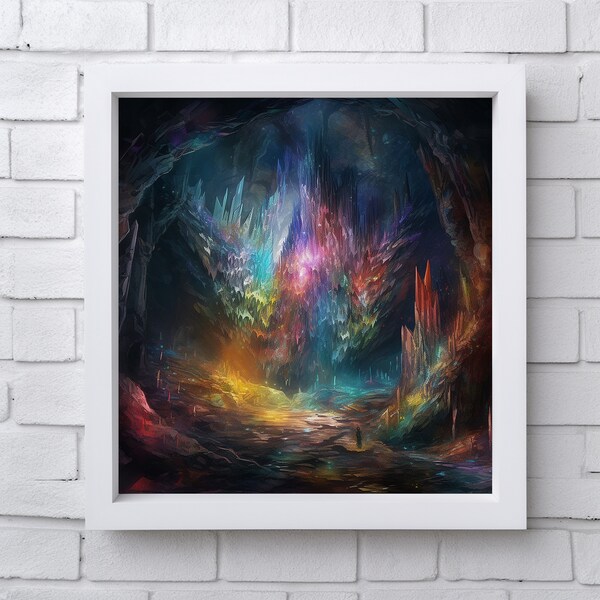 Luminescent Crystal Caverns | Digital Download | Art Print