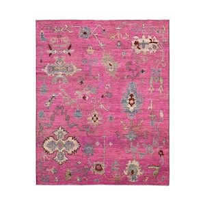 Classical soft pink with light  Oushak Made to Order (In Any Size)Floral Hand Knotted Modern Oushak rug/ large area rug/pastel