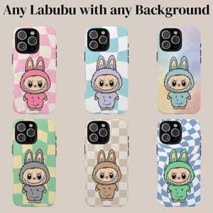 Labubu Tough Phone Case, Custom Labubu Phone Cover, Protective Case, Gift for Labubu Lovers, Fun Phone Accessory Iphone
