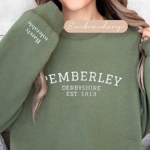 Pemberley Sweatshirt Embroidered, Barely Tolerable Crewneck, Pride and Prejudice Sweatshirt, Jane Austen Gift, Booktok Mr Darcy Pullover