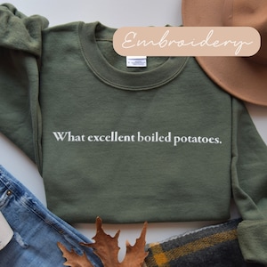 Pride and Prejudice Sweatshirt Embroidered, Jane Austen Quote Sweatshirt Embroidery, Bookish Crewneck Gift, Literary Booktok Sweater