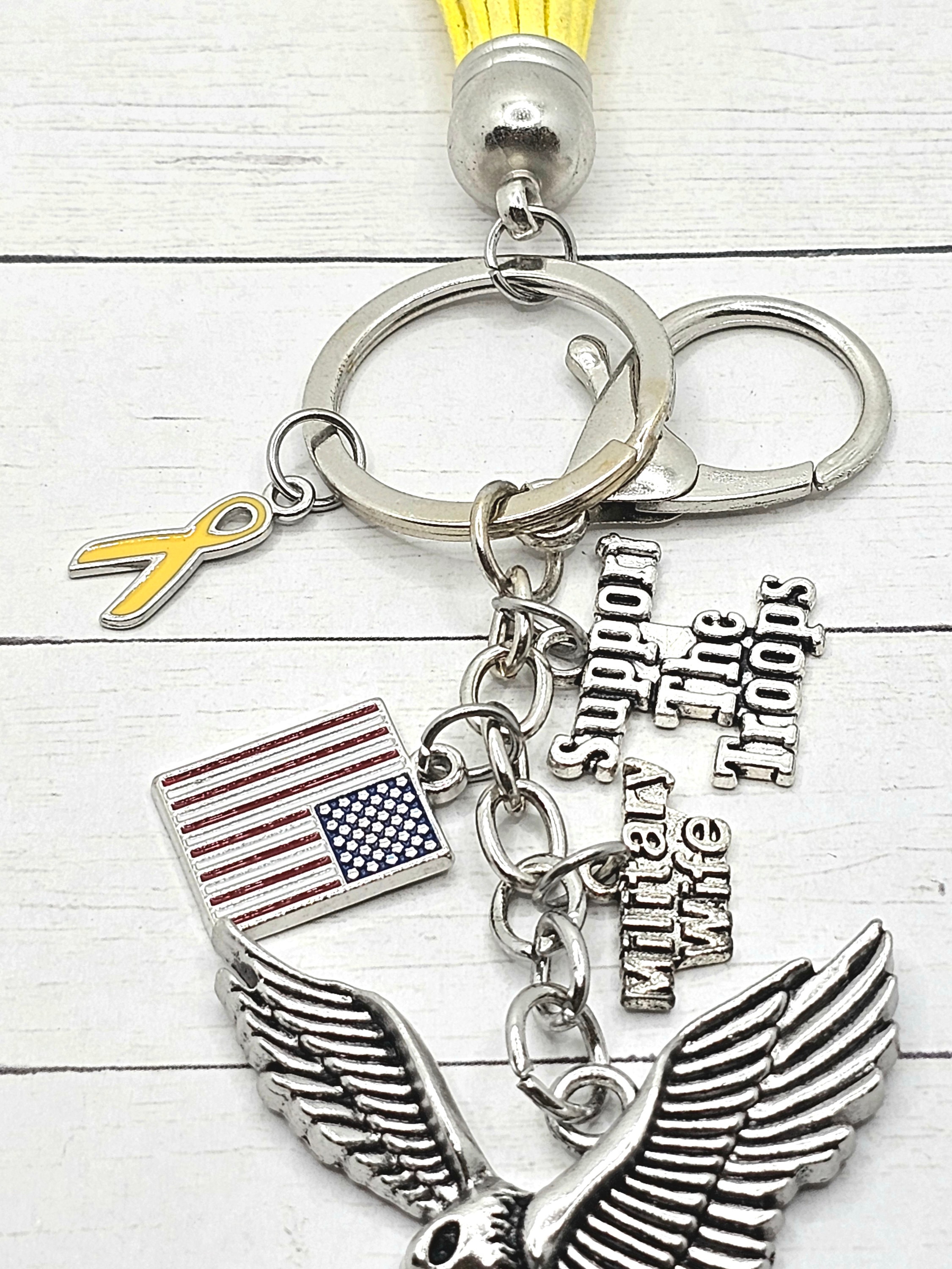 USA Eagle Keychain - Etsy