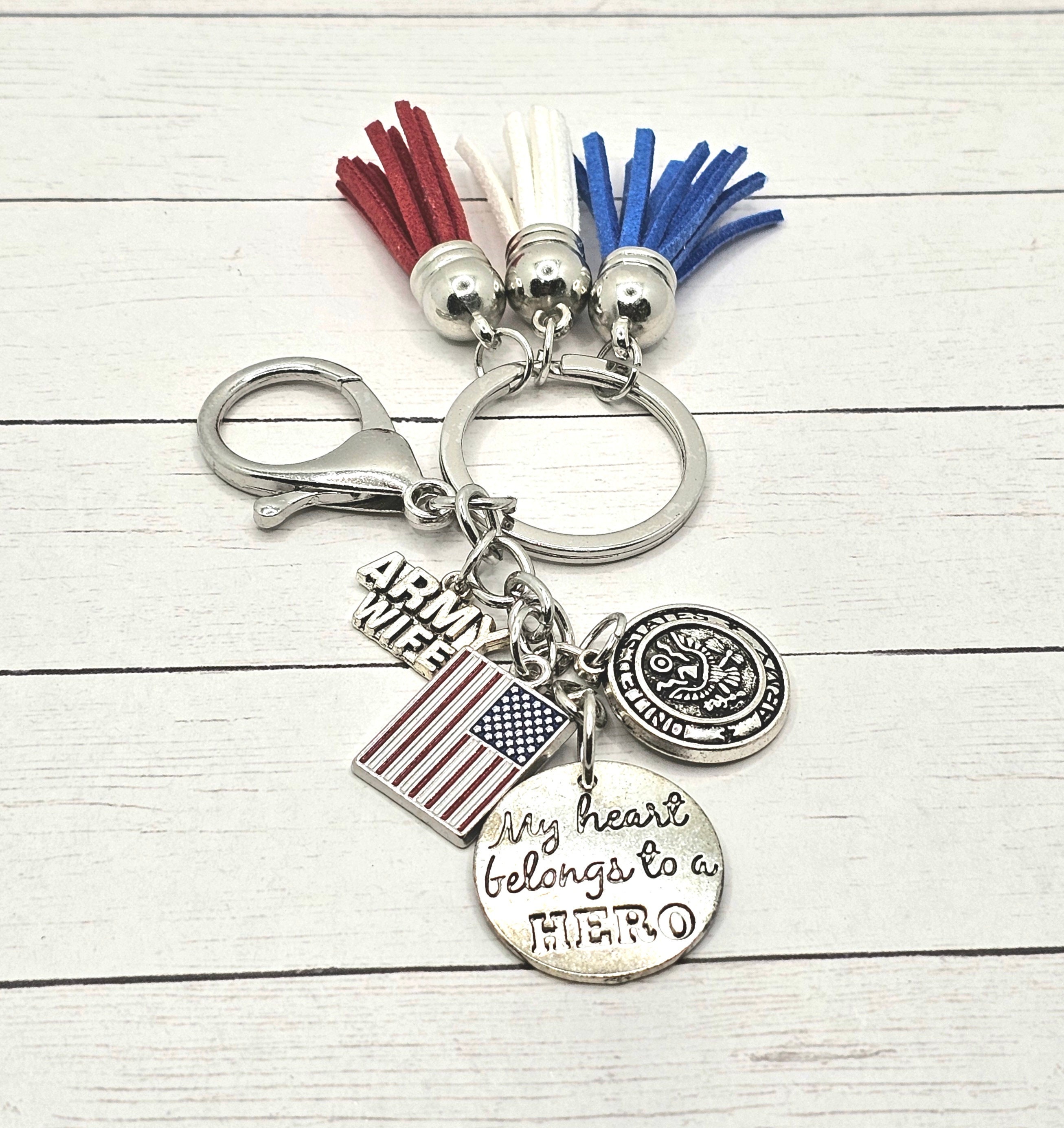 My Heart Belongs to a Hero Keychain - Etsy