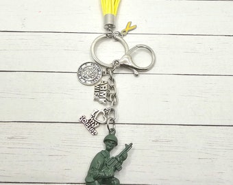 Green Army Man Keychain