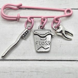 Pink Dental Brooch Pin
