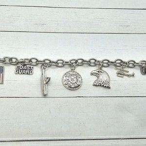 Silver US Coast Guard Charm Bracelet Canada
