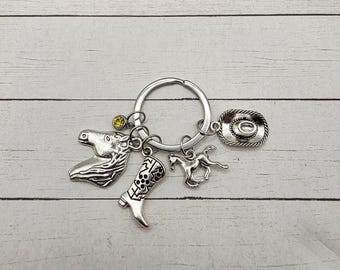 Silver Western Keychain