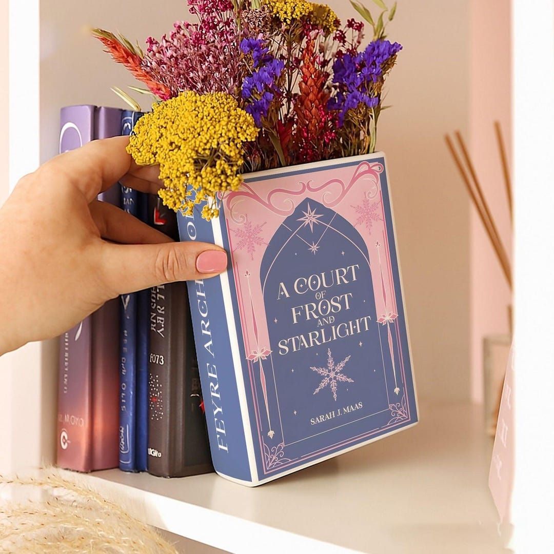 A Court of Frost and Starlight Ceramic Book Vase, ACOFAS ACOTAR Bookish ...