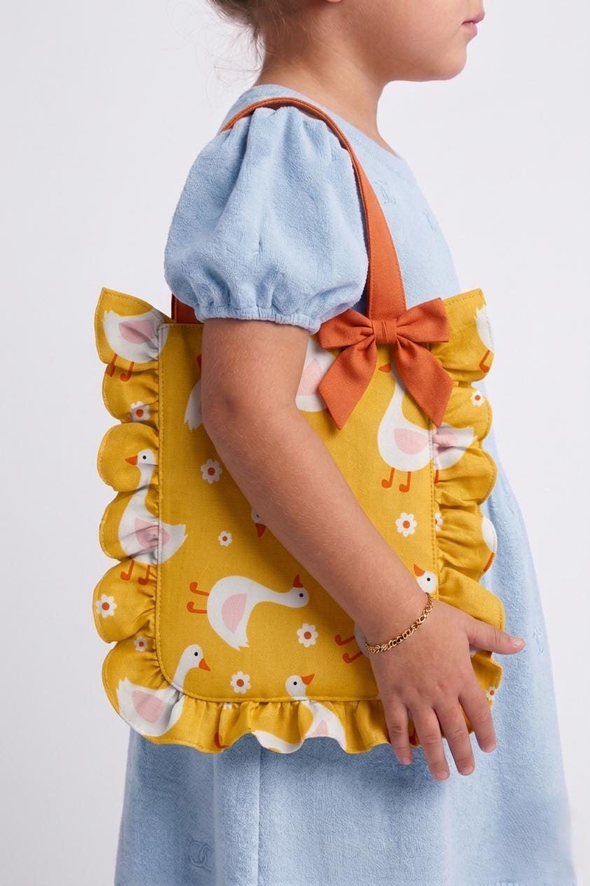 Ruffled Tote Bag Sewing Pattern PDF 5 Sizes Kids & Mom Beginner ...