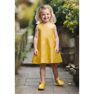 Sewing Pattern PDF A-Line Sleeveless Basic Girl Dress - 7 YEARS