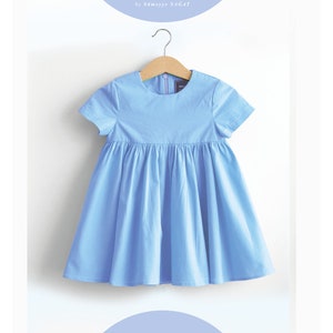 Sewing Pattern PDF - 7 YEARS Short Sleeve Gathered Yoke Toddler Dress