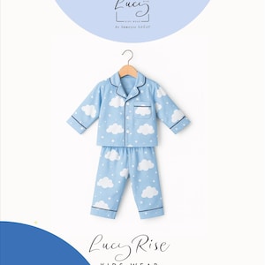 Toddler Pajama Sewing Pattern PDF: Unisex DIY Lounge Set (Size 5 Years) (Instant Download)
