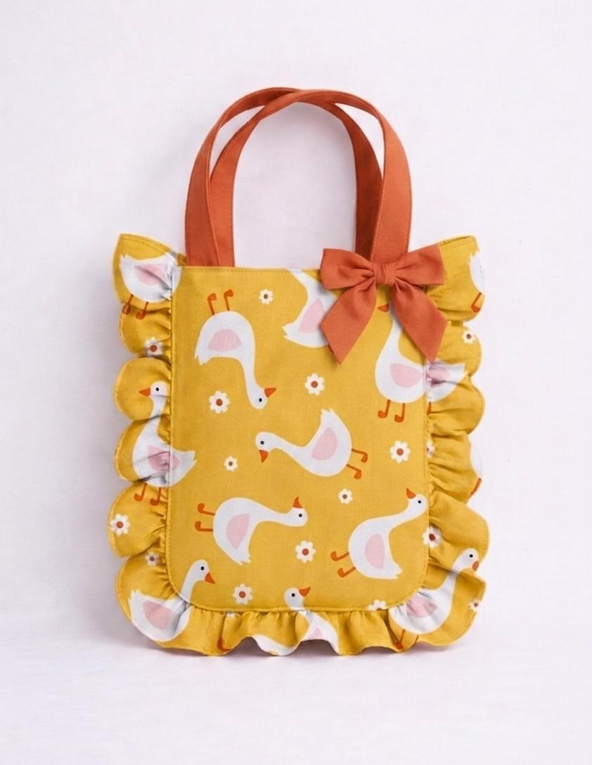 Ruffled Tote Bag Sewing Pattern PDF 5 Sizes Kids & Mom Beginner ...