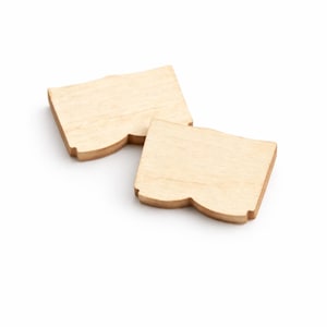 未完成の木製3Dオープンブッククラフトシェイプ - 絵画、教室プロジェクト、DIYデコレーション用の空白の木製ブックカットアウト