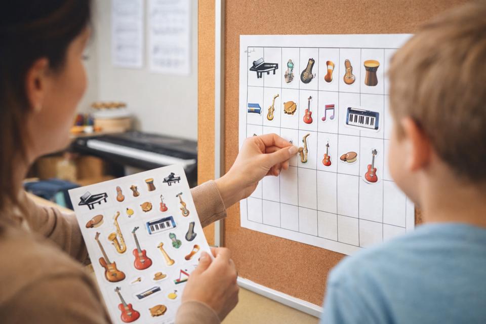 Reda Instruments Sticker Musical Instruments Stickers – 10 Sheets of Colorful Music Instrument ...