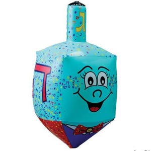 Decoración inflable de dreidel, 30 x 30 x 60 cm, ideal para fiestas de Janucá y decoración de aulas.