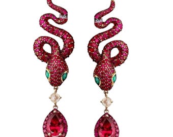 Orecchini a forma di volpe in argento sterling 925 / Gioielli con animali della foresta / Orecchini a perno fatti a mano con volpi in zirconi cubici per uomo e donna - Italia