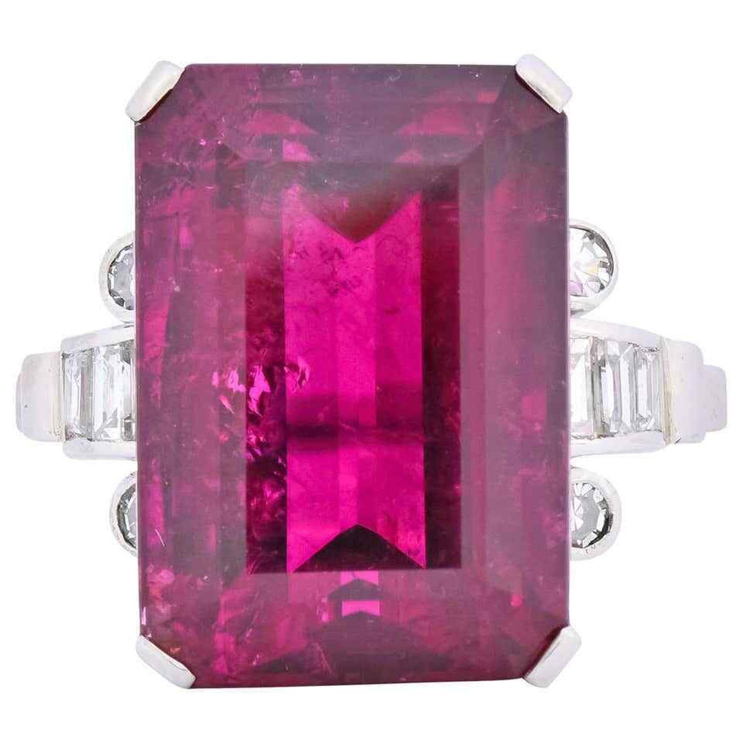 Tourmaline Rubellite Radiant Cut 4.34 Ct - Certificat ALGT Anvers - Qualité AAA