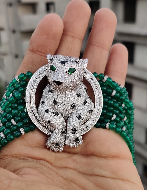 ブレスレット Cheetah Head Crystal Bracelet Iosselliani Cheetah Head Crystal Bracelet - Runway Catalog