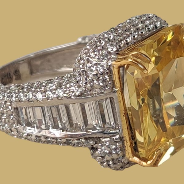 Canary Diamond Ring - Etsy
