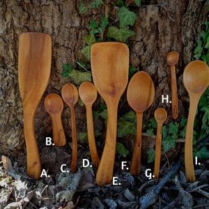 Les petites cuillères à mesurer bois d'acacia Ensemble de 4