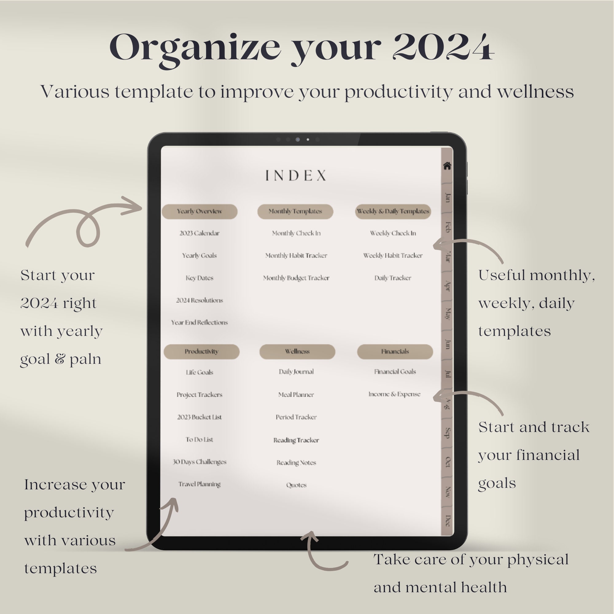 2024 Mushroom Planner 2024 Digital Planner 2024 Daily Etsy