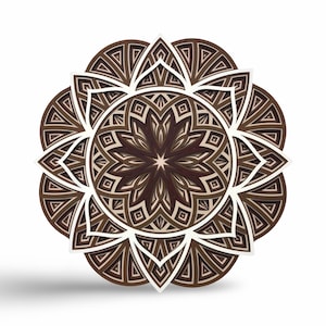 Geometric Mandala Wall Art Clock, Flower Mandala Clock For Office Decor, Modern House Warming Gift