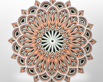 Elegant Multi Layer Mandala Wall Art, Unique Home Decor, Handcrafted Timepiece
