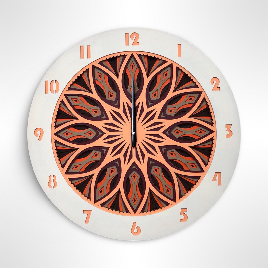 Handcrafted Wooden Wall Clock: Modern Rustic Home Decor - Etsy