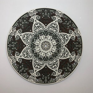 Wood Mandala Wall Art, Intricate Hand-Crafted Decor, Enhance Home Ambiance, Perfect Housewarming Gift