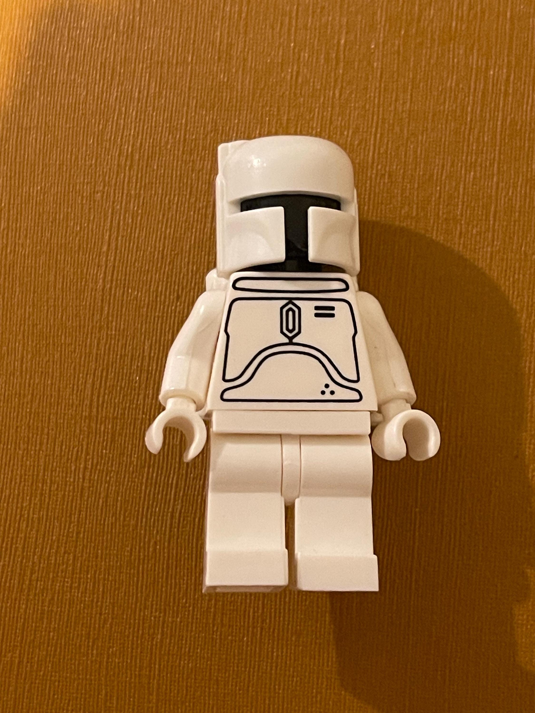 Boba Fett Minifigure (white) Star Wars Clone Wars Minifigure