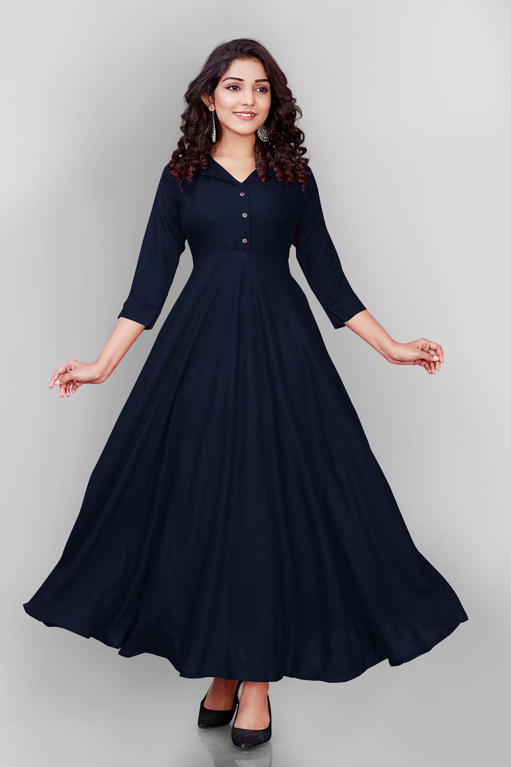 Peacock blue top dress online