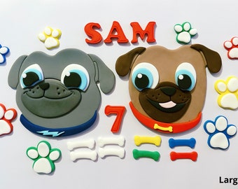 Edible Puppy Dog Pals Fondant Cake Topper Fondant Sugar Paste Decorations