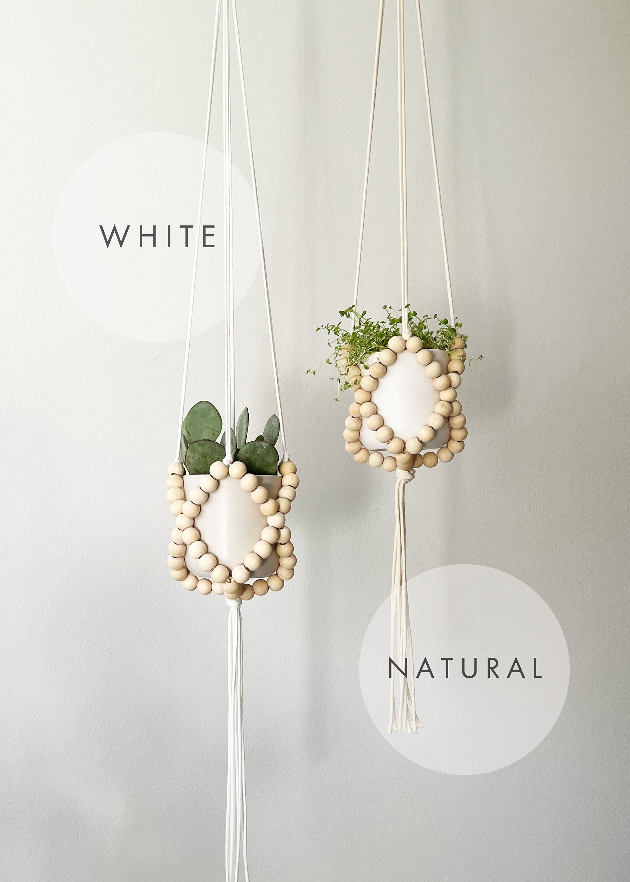 Minimalist Beaded Plant Hanger - Etsy