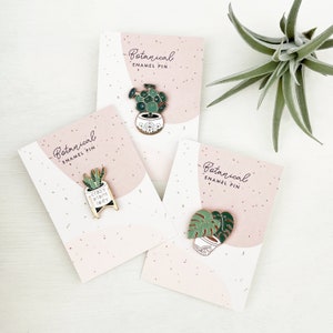 Plant Enamel Pin, Plant Brooches, Small Gift for Plant Lover