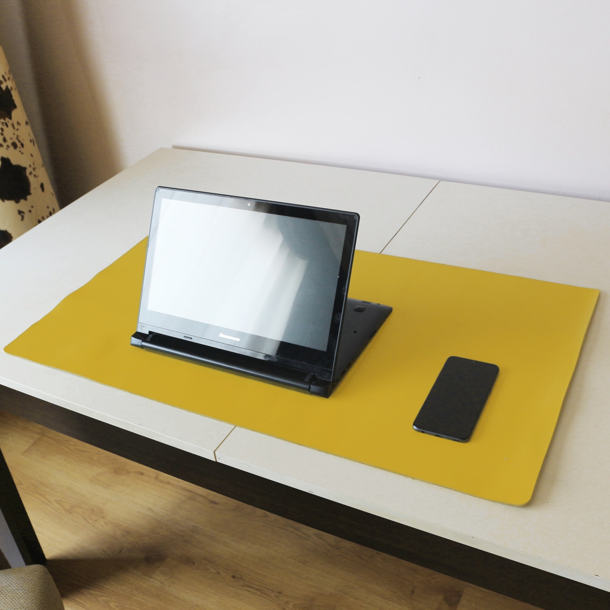 Large Leather Desk Mat, Custom Computer Mat, Personalized Desk Mat ...